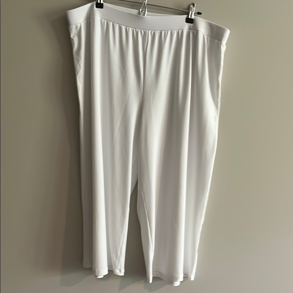 Susan Graver White Wide Leg Pants